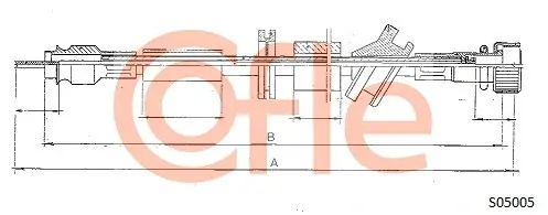 Трос спiдомера MB W124 (механiка 5-ступка) COFLE S05005 (фото 1)