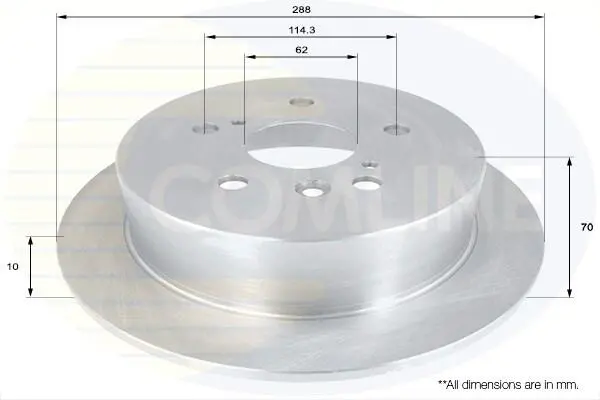Тормозной диск COMLINE ADC01159 (фото 1)