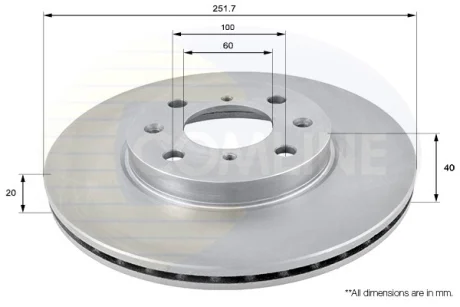 Comline - Диск гальмівний вентильований з покриттям COMLINE ADC0922V