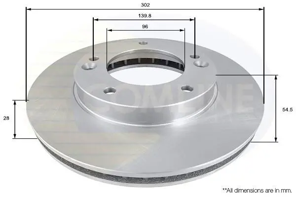 Тормозной диск COMLINE ADC1051V (фото 1)