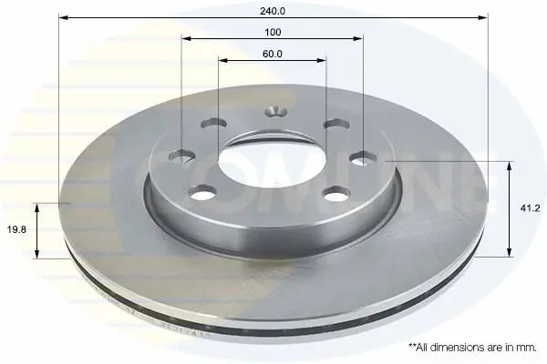 Тормозной диск COMLINE ADC1123V (фото 1)