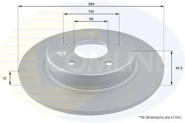 Comline - Диск гальмівний з покриттям COMLINE ADC1166 (фото 1)