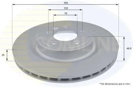 Comline - Диск гальмівний вентильований з покриттям COMLINE ADC1282V