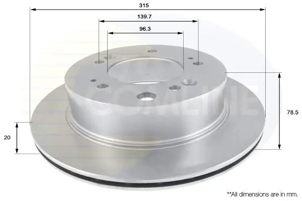 Тормозной диск COMLINE ADC2404V (фото 1)