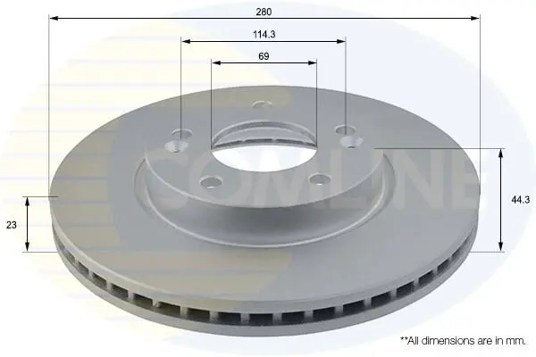 Тормозной диск COMLINE ADC2416V (фото 1)
