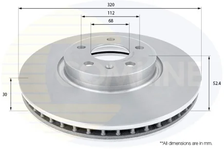 Comline - Диск гальмівний вентильований з покриттям COMLINE ADC2614V