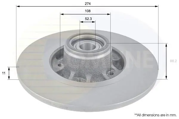 Тормозной диск COMLINE ADC3009 (фото 1)