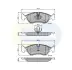 Комплект тормозных колодок, дисковый тормоз COMLINE CBP01007 (фото 1)