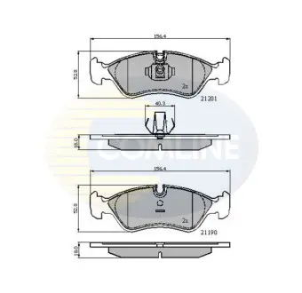 Комплект тормозных колодок, дисковый тормоз COMLINE CBP01007