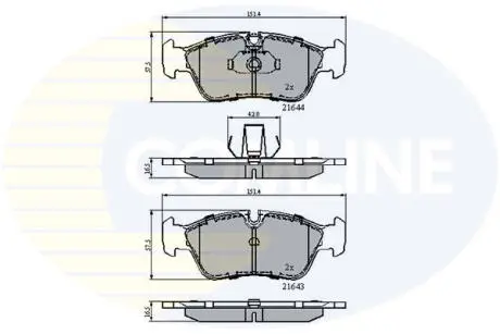 Комплект тормозных колодок, дисковый тормоз COMLINE CBP01023