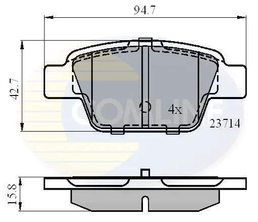 Comline - Гальмівні колодки до дисків COMLINE CBP01039 (фото 1)