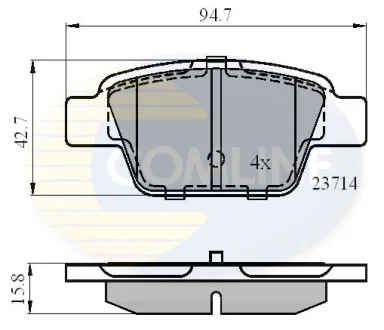 Comline - Гальмівні колодки до дисків COMLINE CBP01039