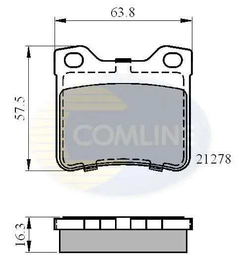 Комплект тормозных колодок, дисковый тормоз COMLINE CBP01060 (фото 1)