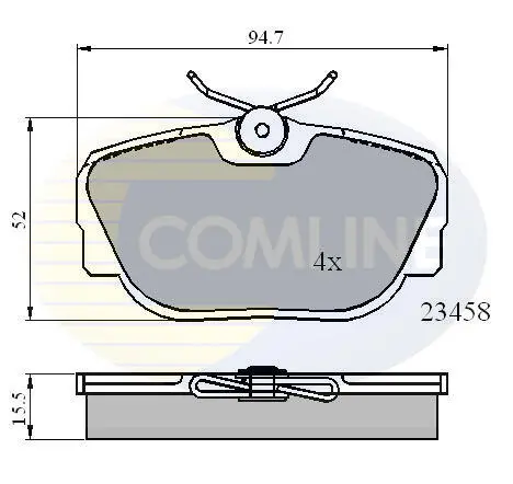 Комплект тормозных колодок, дисковый тормоз COMLINE CBP01093 (фото 1)