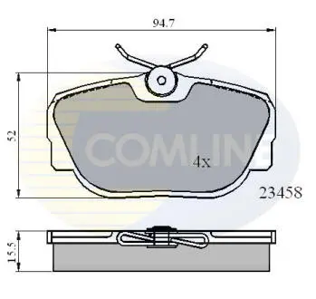 Комплект тормозных колодок, дисковый тормоз COMLINE CBP01093
