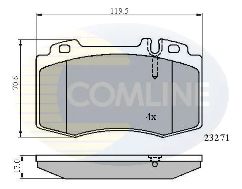 Comline - Гальмівні колодки до дисків COMLINE CBP01117 (фото 1)
