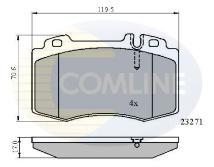 Comline - Гальмівні колодки до дисків COMLINE CBP01117