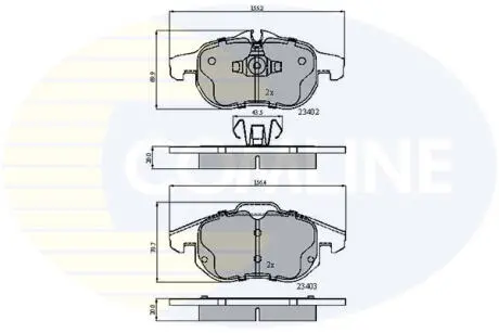 Комплект тормозных колодок, дисковый тормоз COMLINE CBP01137
