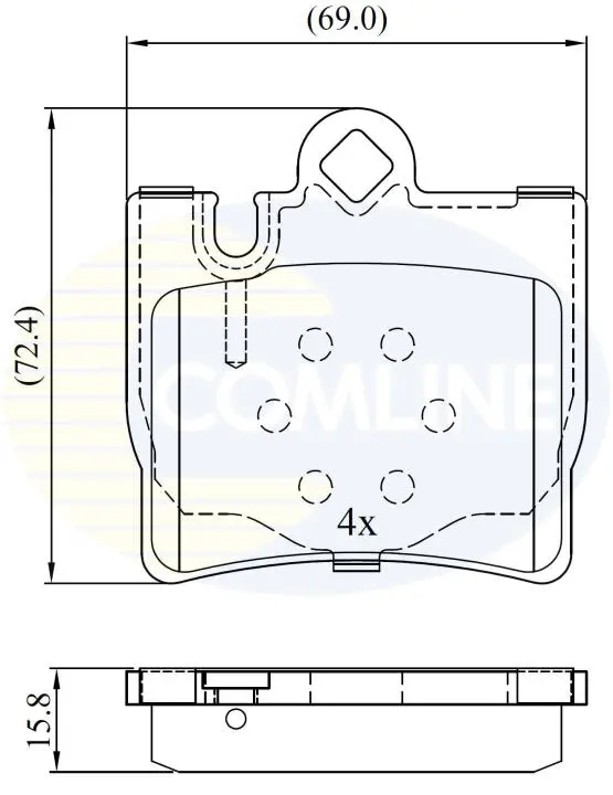 Комплект тормозных колодок, дисковый тормоз COMLINE CBP01143 (фото 1)