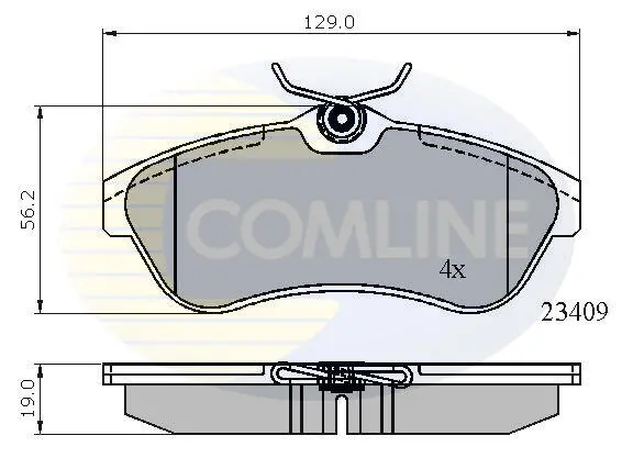 Комплект тормозных колодок, дисковый тормоз COMLINE CBP01146 (фото 1)