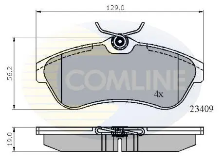 Комплект тормозных колодок, дисковый тормоз COMLINE CBP01146