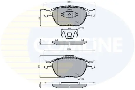 Комплект тормозных колодок, дисковый тормоз COMLINE CBP01150