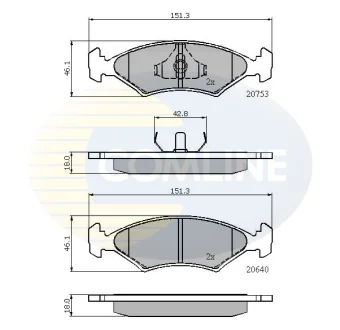Comline - Гальмівні колодки до дисків COMLINE CBP0118