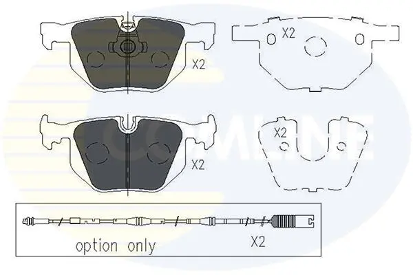 Комплект тормозных колодок, дисковый тормоз COMLINE CBP01205 (фото 1)