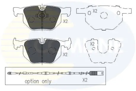 Комплект тормозных колодок, дисковый тормоз COMLINE CBP01205
