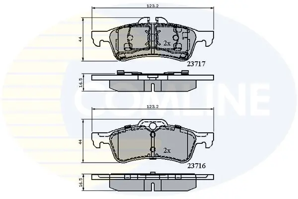 Комплект тормозных колодок, дисковый тормоз COMLINE CBP01317 (фото 1)
