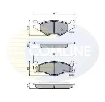 Комплект тормозных колодок, дисковый тормоз COMLINE CBP0149