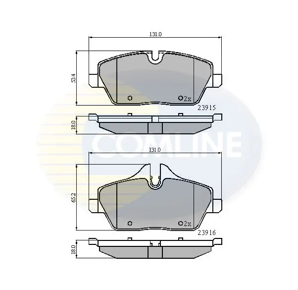 Comline - Гальмівні колодки до дисків COMLINE CBP01531 (фото 1)