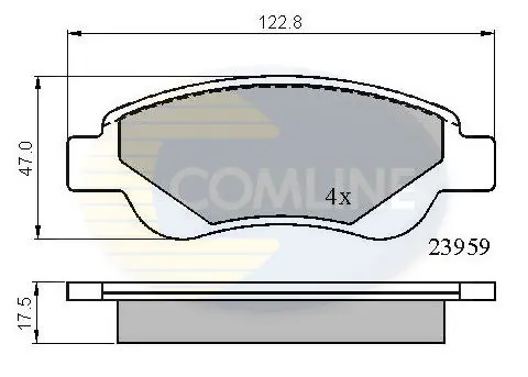 Comline - Гальмівні колодки до дисків COMLINE CBP01552 (фото 1)