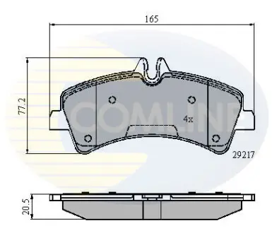 Комплект тормозных колодок, дисковый тормоз COMLINE CBP01575