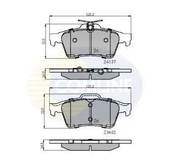 Комплект тормозных колодок, дисковый тормоз COMLINE CBP01599