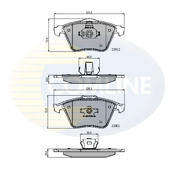Comline - Гальмівні колодки до дисків COMLINE CBP01607 (фото 1)