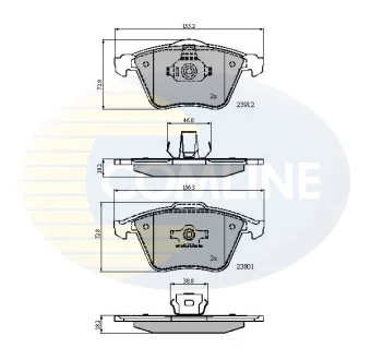Comline - Гальмівні колодки до дисків COMLINE CBP01607