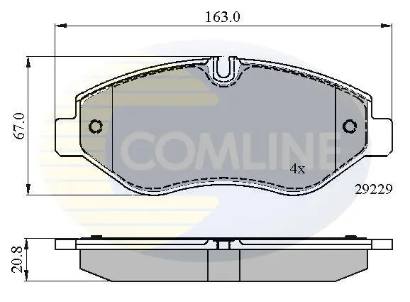 Комплект тормозных колодок, дисковый тормоз COMLINE CBP01616 (фото 1)