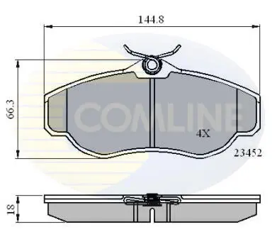 Комплект тормозных колодок, дисковый тормоз COMLINE CBP0162