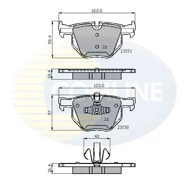 Comline - Гальмівні колодки до дисків COMLINE CBP01671 (фото 1)