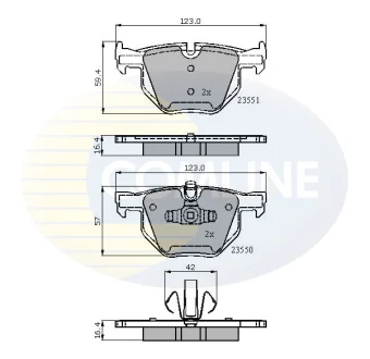 Comline - Гальмівні колодки до дисків COMLINE CBP01671
