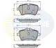 Комплект тормозных колодок, дисковый тормоз COMLINE CBP01673 (фото 1)