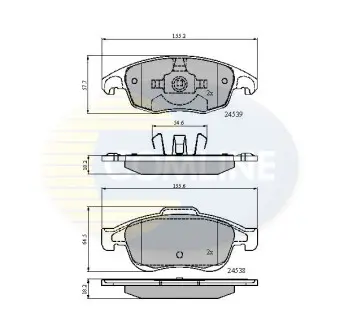 Комплект тормозных колодок, дисковый тормоз COMLINE CBP01719