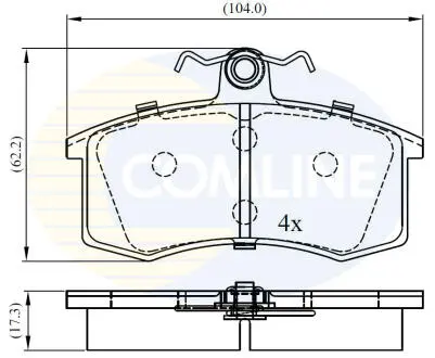 Comline - Гальмівні колодки до дисків COMLINE CBP0173