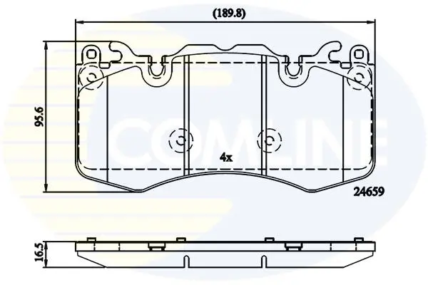 Комплект тормозных колодок, дисковый тормоз COMLINE CBP02211 (фото 1)