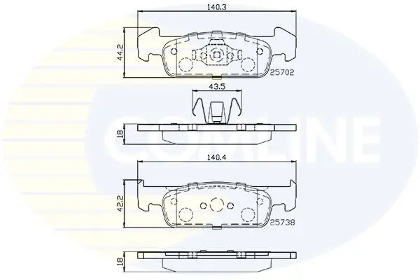 Комплект тормозных колодок, дисковый тормоз COMLINE CBP02223 (фото 1)