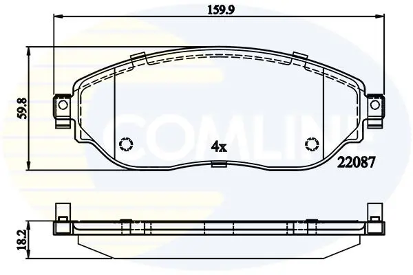 Comline - Гальмівні колодки до дисків COMLINE CBP02285 (фото 1)