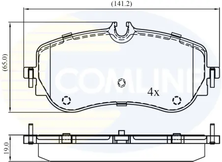 Comline - Гальмівні колодки до дисків COMLINE CBP02387