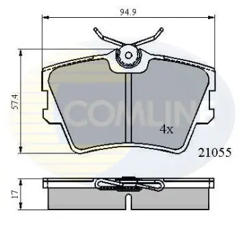Комплект тормозных колодок, дисковый тормоз COMLINE CBP0272