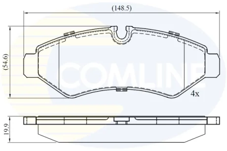 Comline - Гальмівні колодки до дисків COMLINE CBP02762